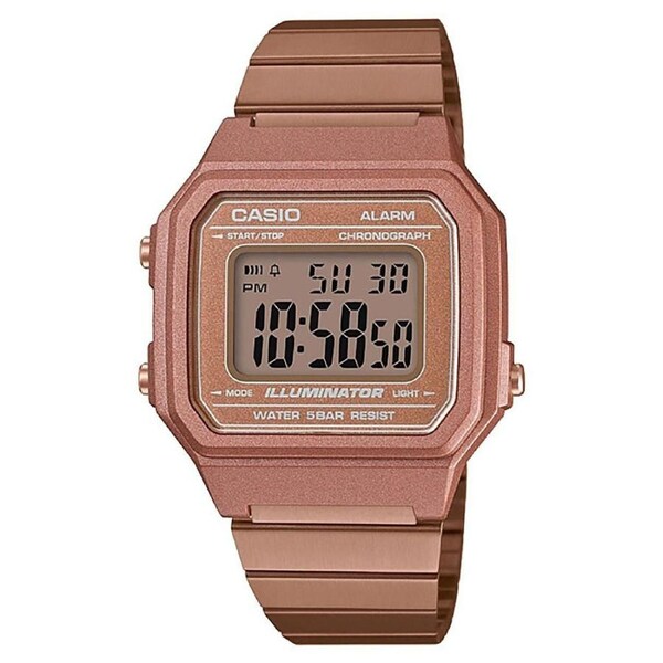 Casio Classic 43mm Rose Gold Steel Digital Men's Watch - B650WC-5A