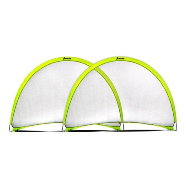 Franklin 6' x 4' Dome Shaped Pop Up Fold Flat Soccer Goals Pair