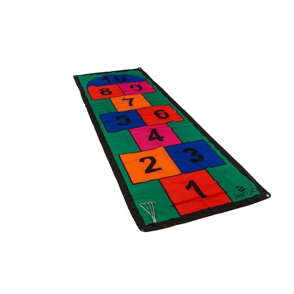 Colourful Giant Hopscotch Mat with Pegs 300cm x 100cm