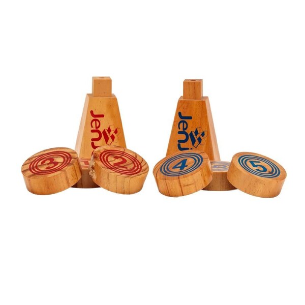 Wooden Rollers Bowling Outdoor Lawn Game Set