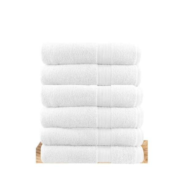 Softouch 6 Piece Ultra Light 500GSM Soft Cotton Face Washers in White