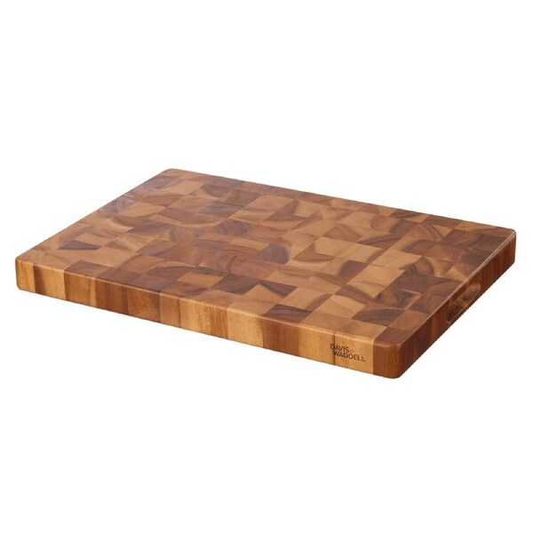 Davis & Waddell Acacia Wood End Grain Cutting Board Chopping Serving - 50x35cm
