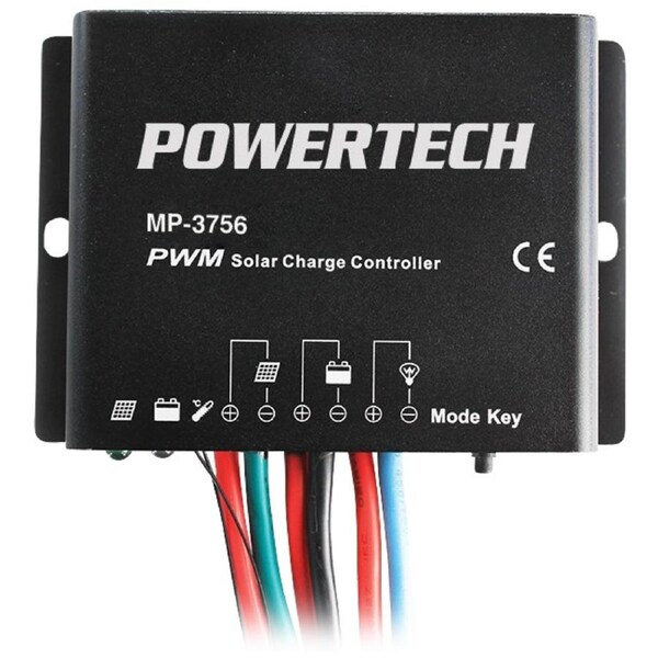 POWERTECH MP3756 12V 24V 10A Solar Controller Timer High Efficient Pwm Charging 12V 24V 10A SOLAR