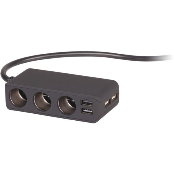PP2120 3 Way Cig Charger With 4 USB Power Input: 12-24V DC 3 WAY CIG CHARGER WITH 4 USB