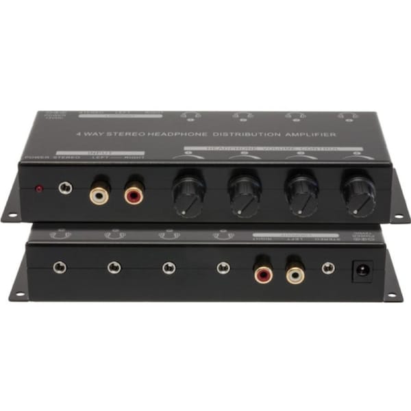 PRO2 PRO1340 4-Way Headphone Amplifier With Loop Out Loop-Out Via Both Stereo 3.5Mm and RCA Output