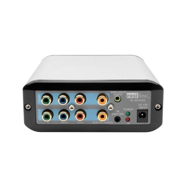 RESI-LINX RLBV240A 1X4 Component AV Transmitter Balun With AV Loop Through RL-BV240A 1X4 Component