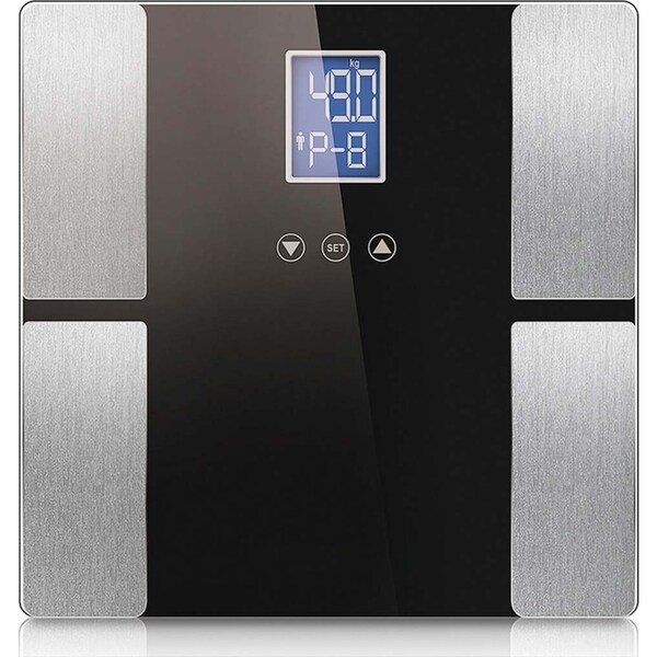 SOGA Digital Electronic LCD Bathroom Body Fat Scale Weighing Scales Weight Monitor Black