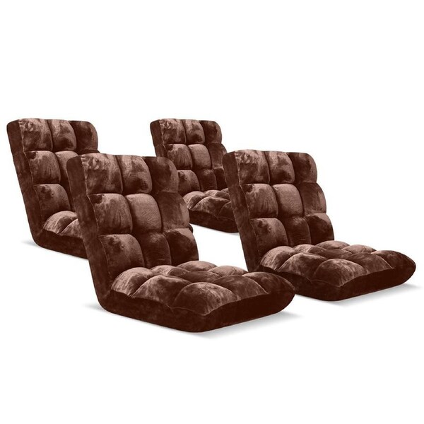 SOGA 4X Floor Recliner Folding Lounge Sofa Futon Couch Folding Chair Cushion Coffee