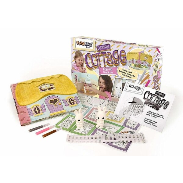 Fuzzikins Cottontail Cottage Pop-Up Playhouse Craft Set