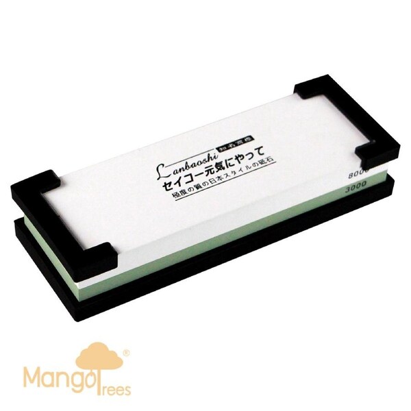 Lanboshi #3000/#8000 Double Sided Sharpening Sharpener Whetstone with Base Grip