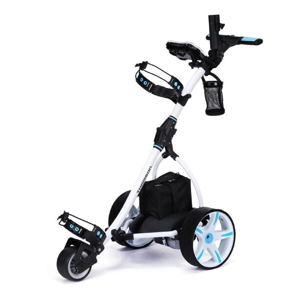 THOMSON Electric Golf Buggy Trolley Automatic Motorised Foldable Cart LED