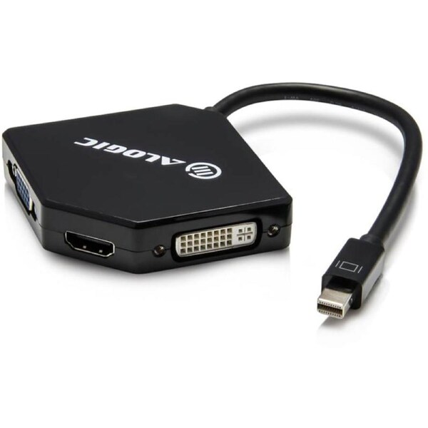 Alogic Mini DisplayPort to HDMI DVI VGA Adapter Male to 3 Female [MDP-VGDVHD-ADP]
