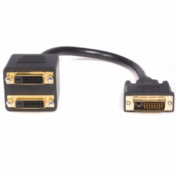 Astrotek DVI-D Dual Link Splitter Cable 24+1 Pins Male to 2x Female Gold Plated [AT-DVID-TO-DVIDX2]