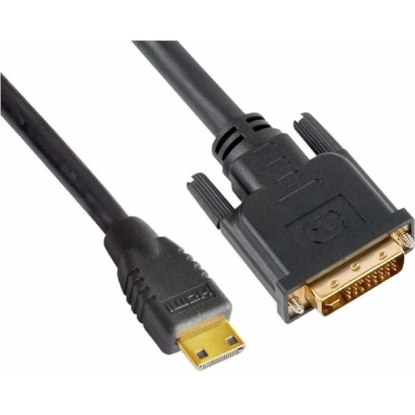 Astrotek Mini HDMI to DVI Cable 60cm Male to Male Gold Plated Black PVC Jacket [AT-MINIHDMIDVI-0.6]