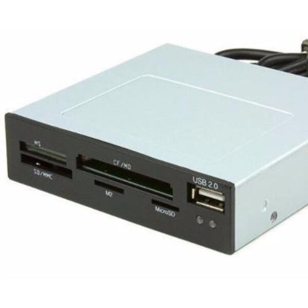 Astrotek 3.5" inch Internal Card Reader Black USB2.0 Hub CF MS SD Flash Memory [AT-V-113]