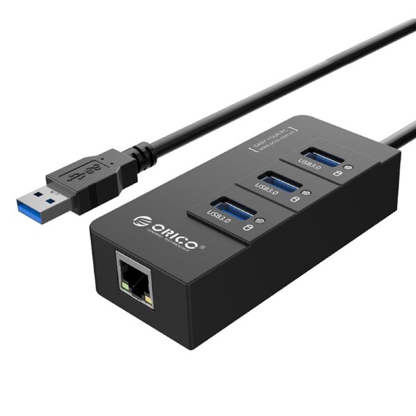 Orico HR01 3 Port USB3.0 Hub with Gigabit Ethernet Converter