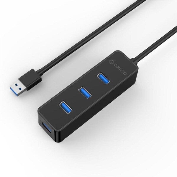 Orico W5PH4-U3 4 Port USB 3.0 Hub For Laptop PC Notebook Macbook Windows Black