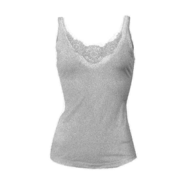 MERINO SKINS Ladies Dianthe Camisole Top Merino Wool Rich Thermals - Grey Marle XL (AUS 16)