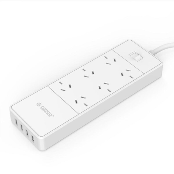 Orico OSD-6A4U AC Outlet & USB Charging Port Surge Protector & Power Board