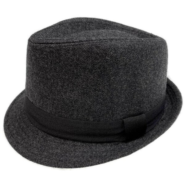DENTS Wool Trilby Hat Stingy Brim w Band Fedora Warm Winter Fully Lined - Charcoal S/M (57-58cm)