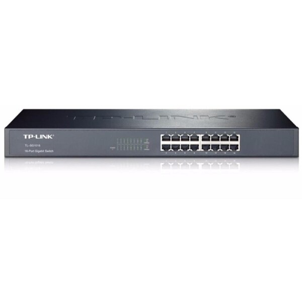 TP-Link TL-SG1016 16 Port 1000 Mbps Switch Hub Rack Mounting Bracket Included