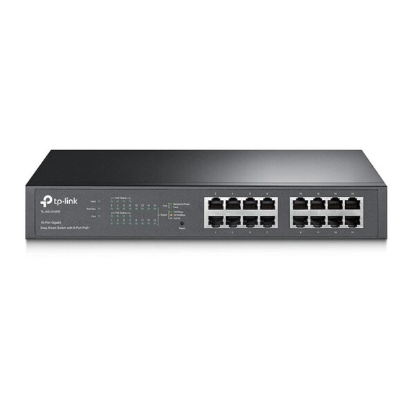TP-Link TL-SG1016PE 16-Port Gigabit Smart Switch with 8-Port PoE+ Rack Mountable