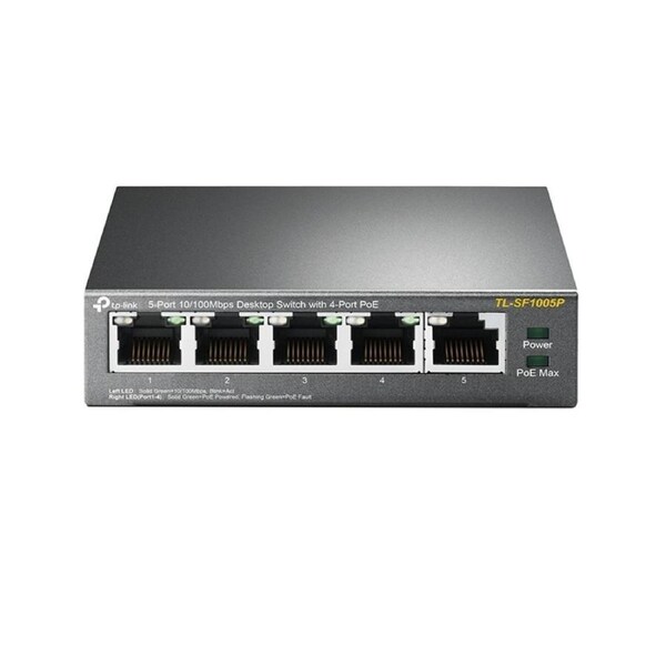 TP-Link TL-SF1005P 5 Port 100Mbps Unmanaged Ethernet Network Desktop Switch POE