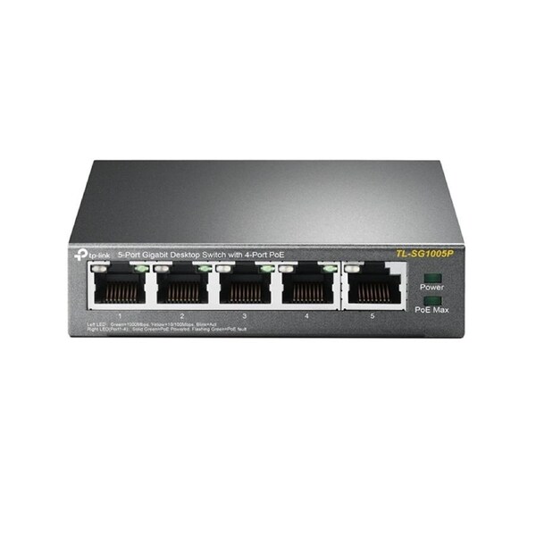 TP-Link TL-SG1005P 5-Port Gigabit Desktop Switch with 4-Port PoE 1000Mbps QoS