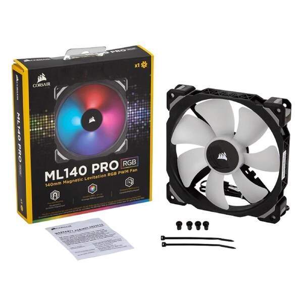 Corsair ML140 PRO RGB LED 140MM PWM Premium Magnetic Levitation Fan Single Pack [CO-9050077-WW]