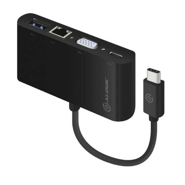 Alogic USB-C Multiport Adapter with VGA/USB-A/Gigabit Ethernet/USB-C [MP-UCVGGECH]