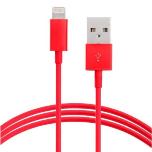 Astrotek 1m USB Lightning Data Sync Charger Red Color Cable for iPhone iPad iPod [AT-USBLIGHTNINGR-1M]