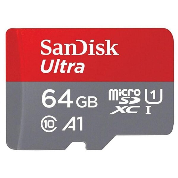 SanDisk Micro SDHC Ultra A1 Class 10 100mb/s with SD adapter [SDSQUAR-064G-GN6MA]
