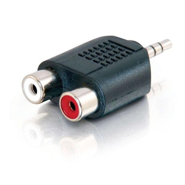 Alogic 3.5mm Stereo Audio to 2 X RCA Stereo ADAPTER(1) Male to(2) Female [3.5M-2RCAF-ADP]