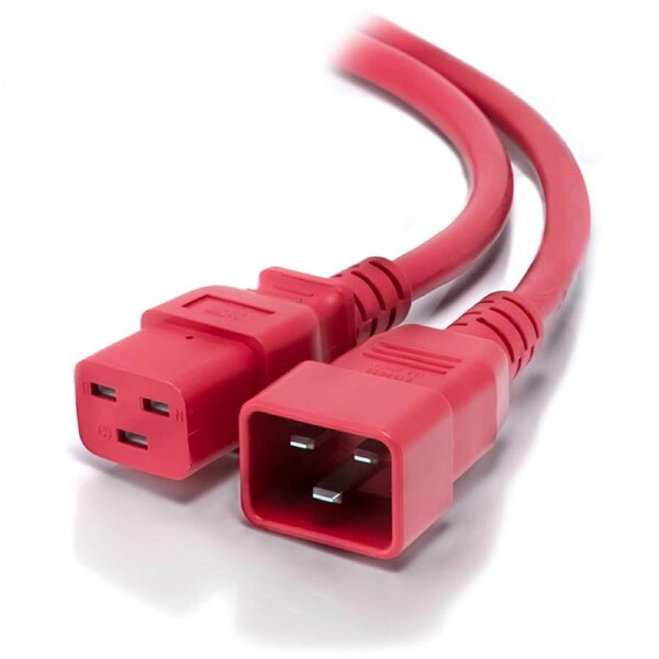 Alogic 5m IEC C19 to IEC C20 Power Extension Cable 250V at 15A Cable Red [MF-C19C20-05-RD]
