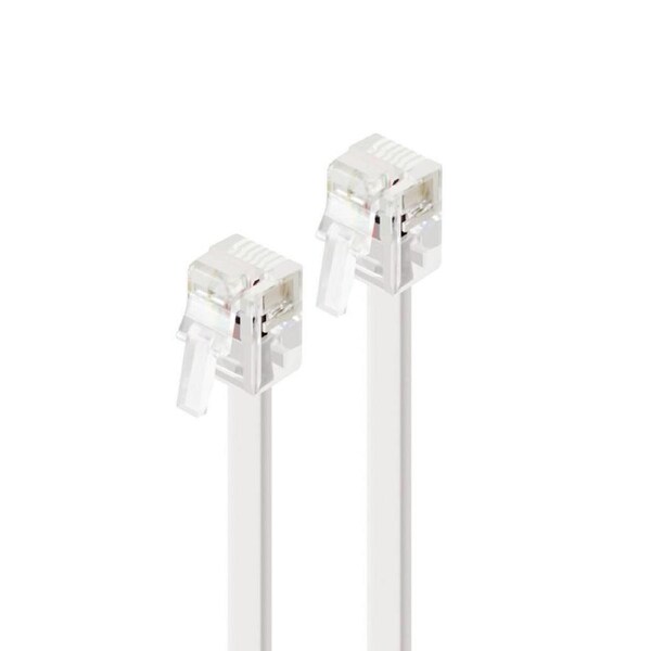 Alogic 20m RJ12 Telephone Cables 6P6C Connection Gold Plated Male to Male [RJ12-20]