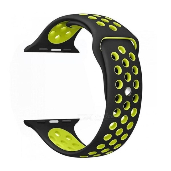 NewBee Sports Silicone Bracelet Strap Band For Apple Watch iWatch 38mm Black/Yellow [NB-WAT-38MMBY]