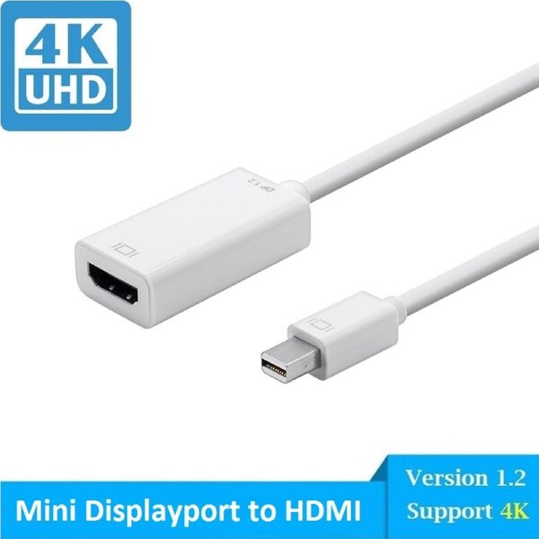 NewBee 15cm Mini DisplayPort to HDMI Adapter Support 4K for Apple Mac/Laptop/PC [NB-MDP-HDMI]