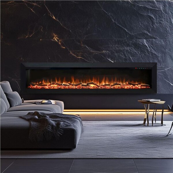 Herman 1500W 72 inch Built-in Recessed Electric Fireplace