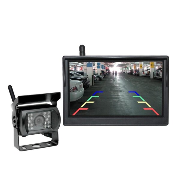 Elinz 5" Car Wireless Reversing Camera Monitor Rear View Kit CCD Reverse 12V