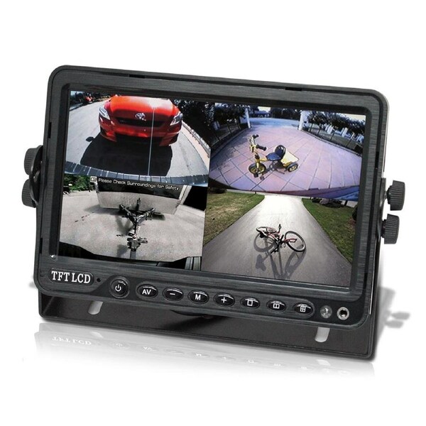 Elinz 7" DVR Splitscreen Monitor 12V 24V 4 AV Inputs