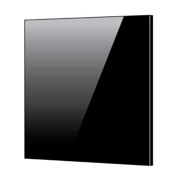 Toughened 60cm x 75cm Black Glass Kitchen Splashback