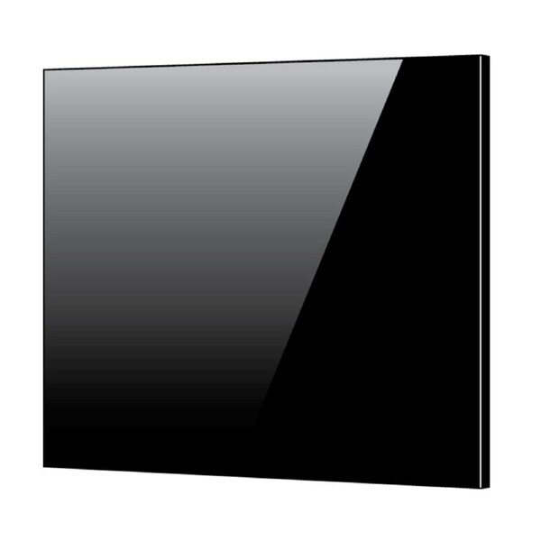 Toughened 90cm x 70cm Black Glass Kitchen Splashback