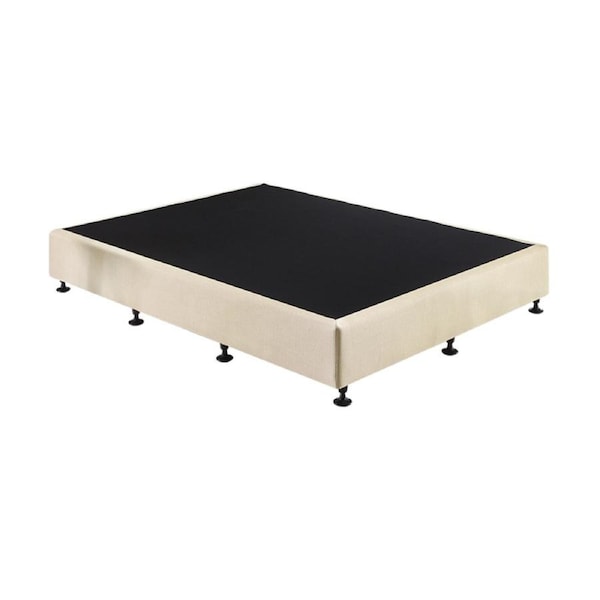 Palermo King Single Ensemble Bed Base Platinum Natural Sand Linen Fabric