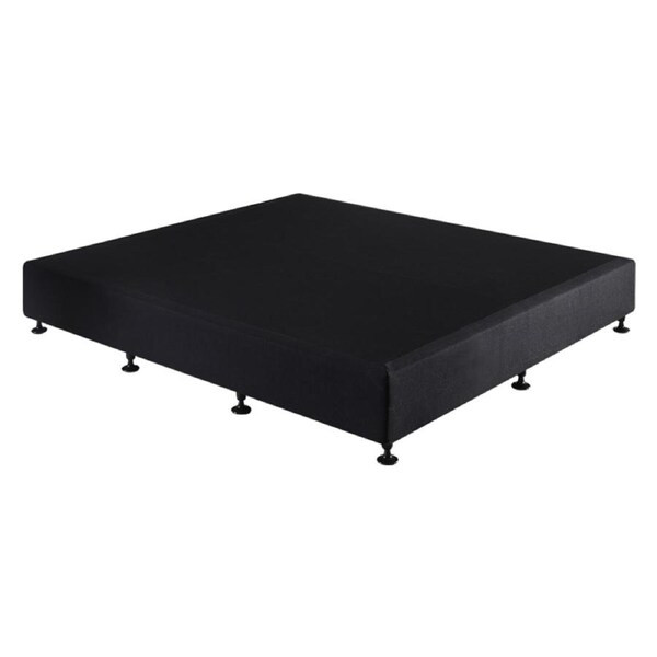 Palermo King Ensemble Bed Base Midnight Black Linen Fabric