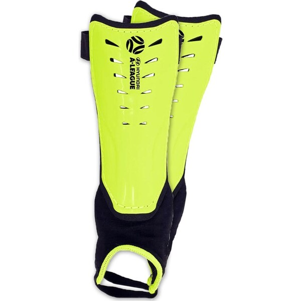 Hyundai A-League Shin Guard/Pads w/ Ankle Sock/Sports/Soccer Small Size/Lime