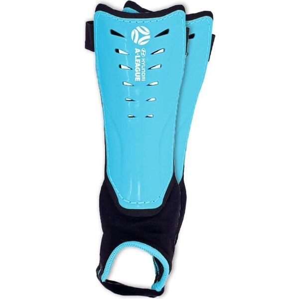 Hyundai A-League Shin Guard/Pads w/ Ankle Sock/Sports/Soccer Large Size/Blue