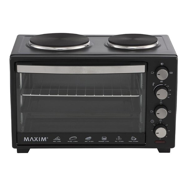 Maxim KitchenPro 30L Electric Portable Table Oven/Roaster w/ Hot Plates/Handle