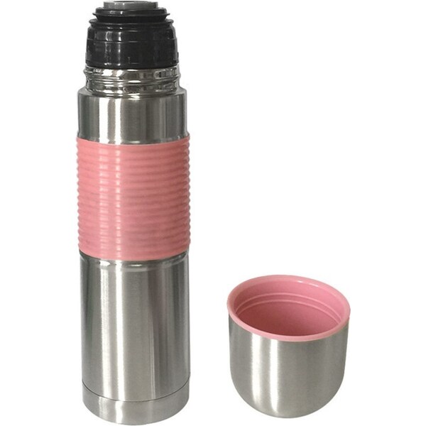 Stainless Steel 500ml Double Wall Vacuum Insulated Travel Flask Bottle/Cup Pink