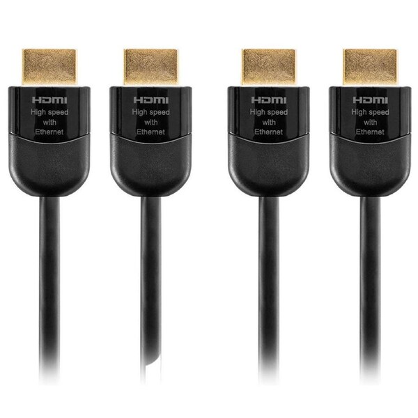 2x Pro.2 HL18G5M Premium 5m HDMI Lead Cable 4K 2160P HD Ethernet Gold Plated