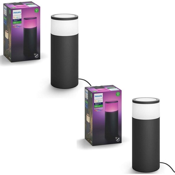 2PK Philips Hue Outdoor Pedestal Colour Ambiance LED Light/Lighting Extension